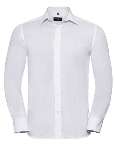 RUS-0R922M0-Men's Long Sleeve Tailored Oxford Shirt